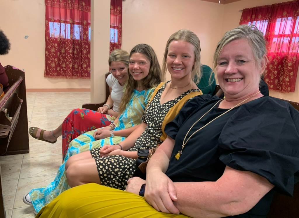 Students enjoying church at the Haitian Baptist Church in Abaco.