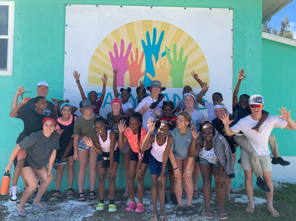 The team and the studens at Camp Abaco during their day camp.